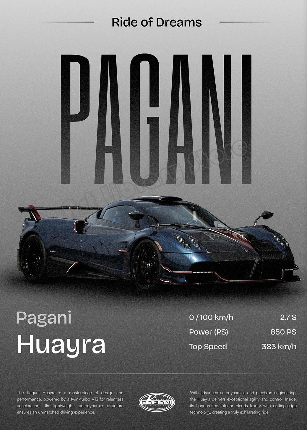 Minimalist Classic Luxury Supercar Poster Collection