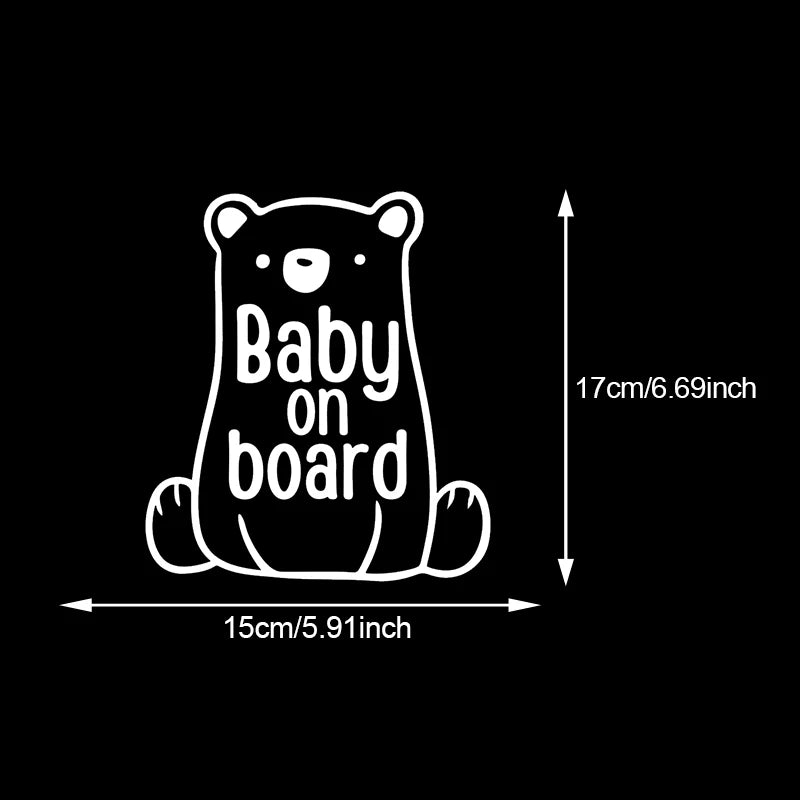Bear Baby On Board Vinyl Decal