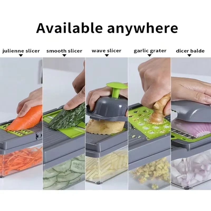 14/16-in-1 Vegetable Chopper – Multifunctional Grater and Slicer Kitchen Tool