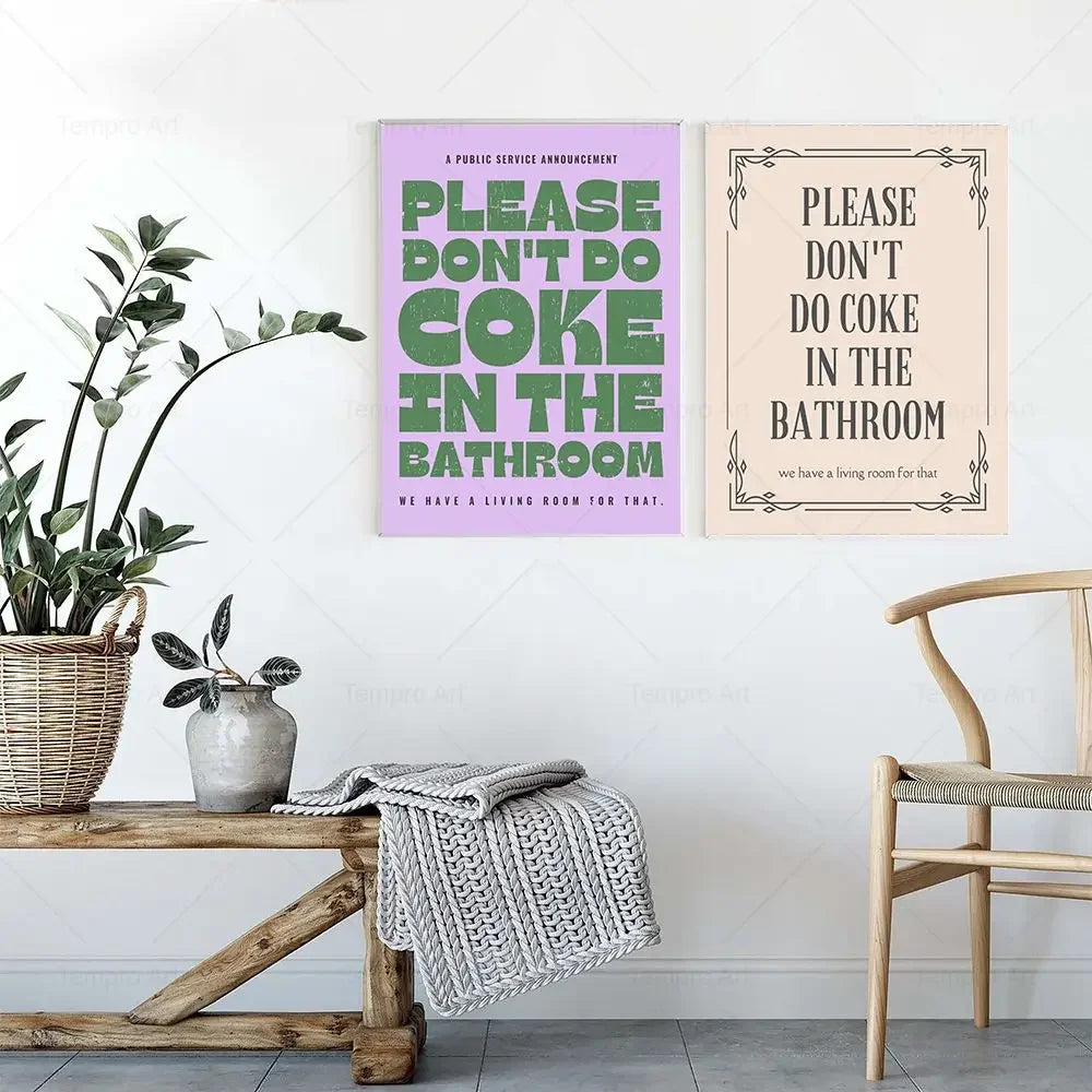 Funny Toilet Canvas Wall Art