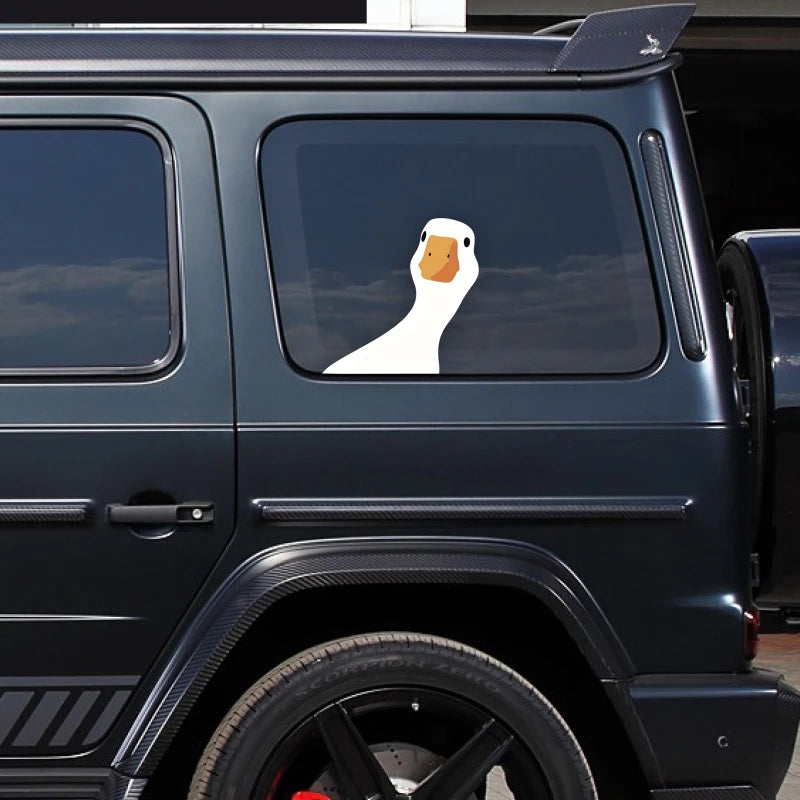Weatherproof Vinyl Duck Decal – Cute Animal Sticker for Car Window
