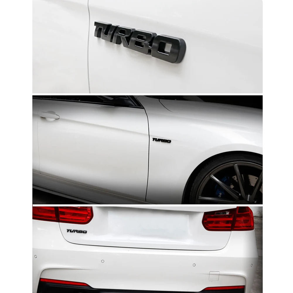 3D Metal Chrome "Turbo Boost Loading" Emblem – Zinc Alloy Car Badge