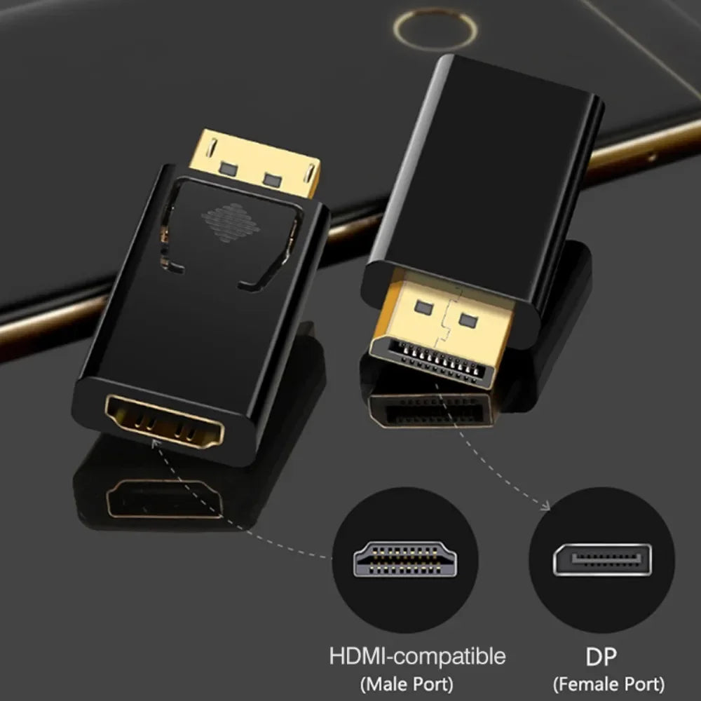 HDMI female to male DisplayPort Converter 4K