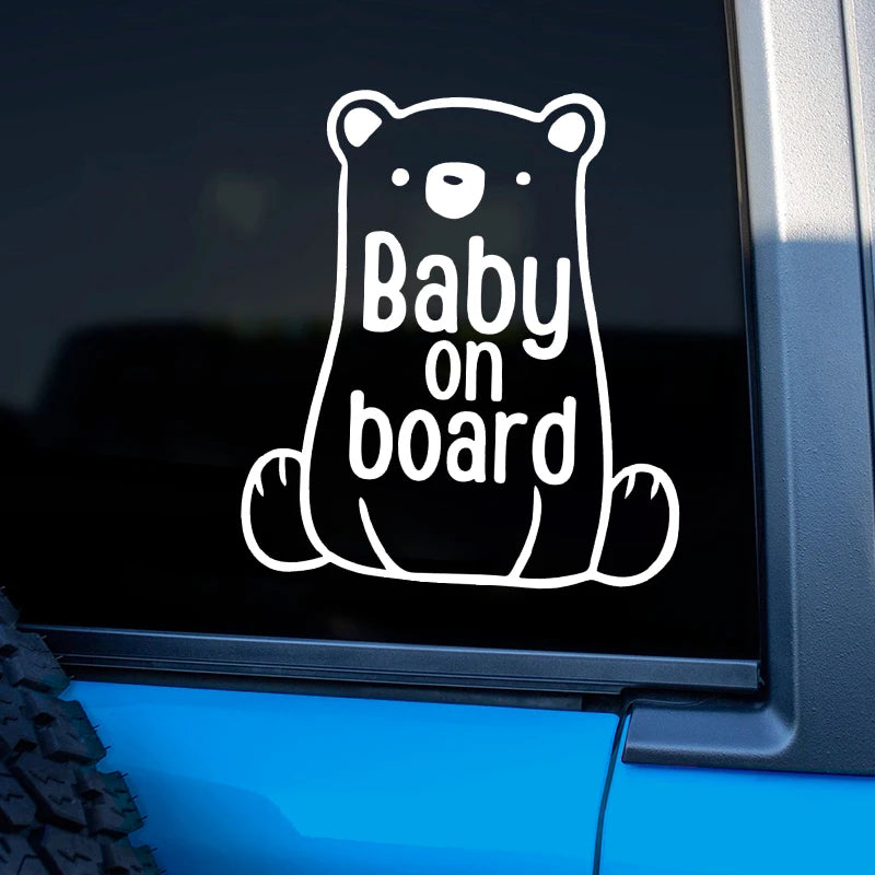 Bear Baby On Board Vinyl Decal