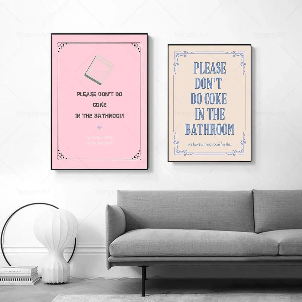 Funny Toilet Canvas Wall Art