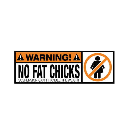 No Fat Chicks - Cat Sticker Decal