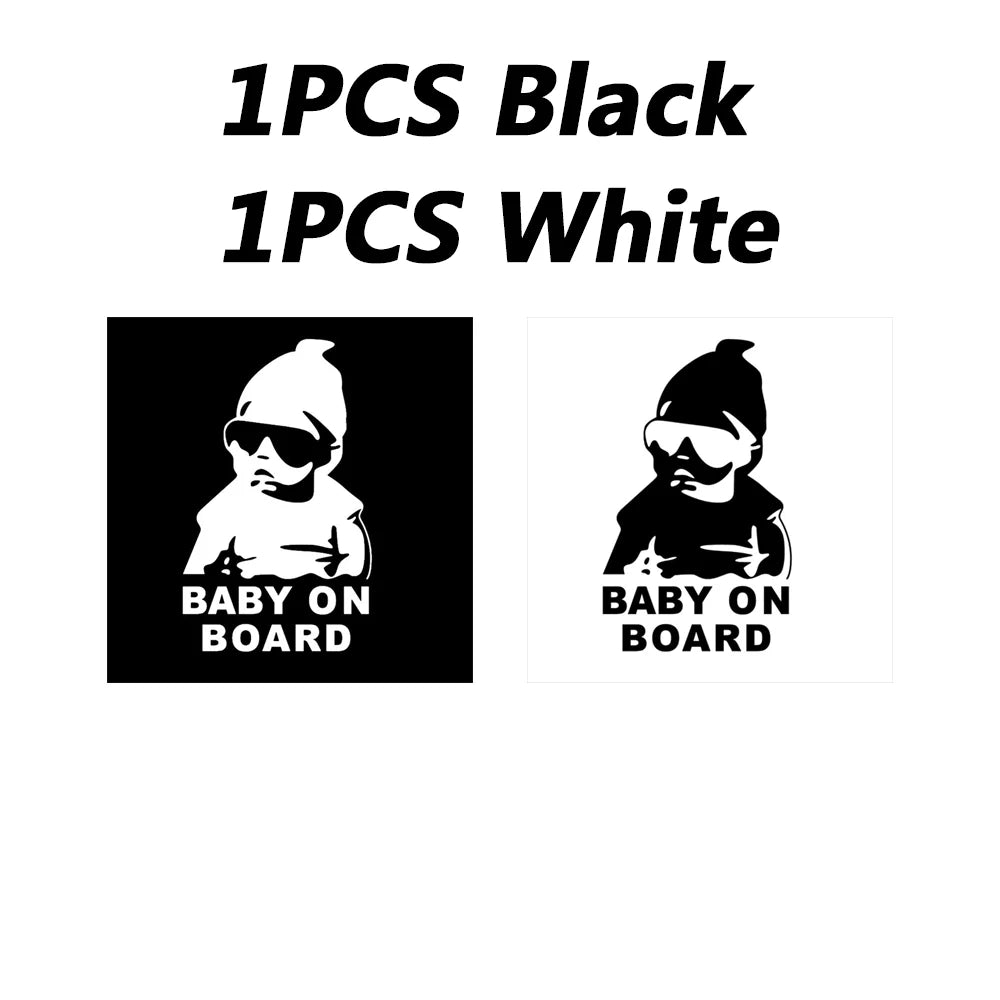 Creative BABY ON BOARD Rear Windshield Car Sticker – Reflective Decal