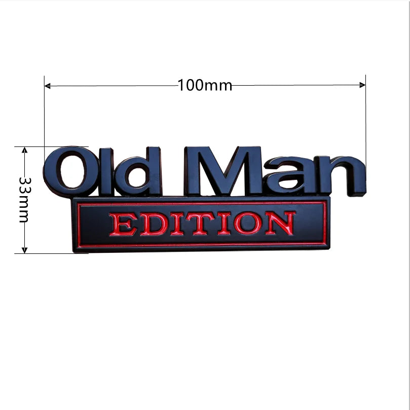 Car 3D Metal Chrome Sticker Emblem – OLD MAN EDITION Badge