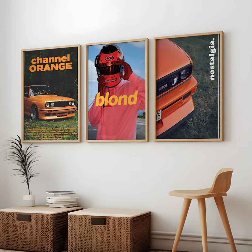 Modern Racing Blond Frank Ocean Cars – Rap & Hypebeast Fashion Canvas Wall Art