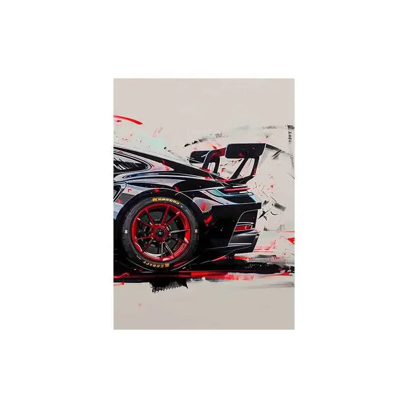 GT3 RS Graffiti Sports Car Canvas Print – HD Wall Art Poster