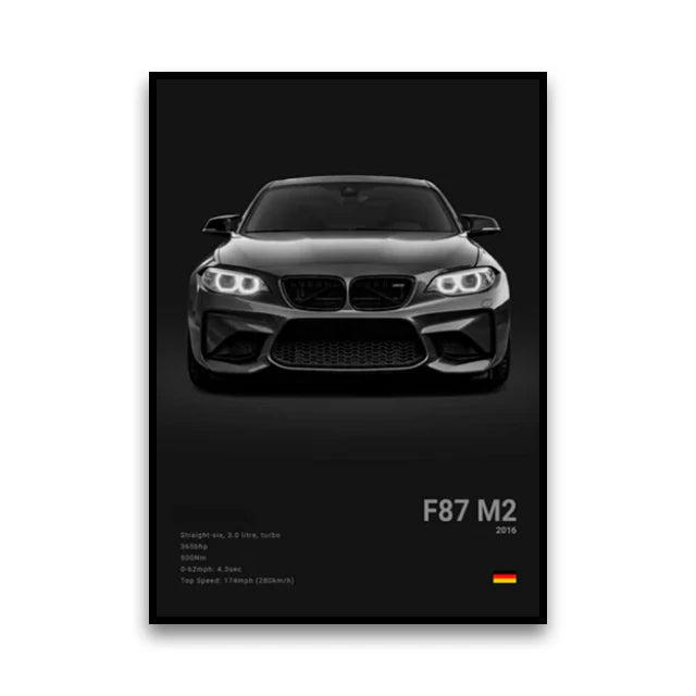 Famous Cars G80 M3C Canvas Poster – Modern Wall Art for Car Enthusiasts
