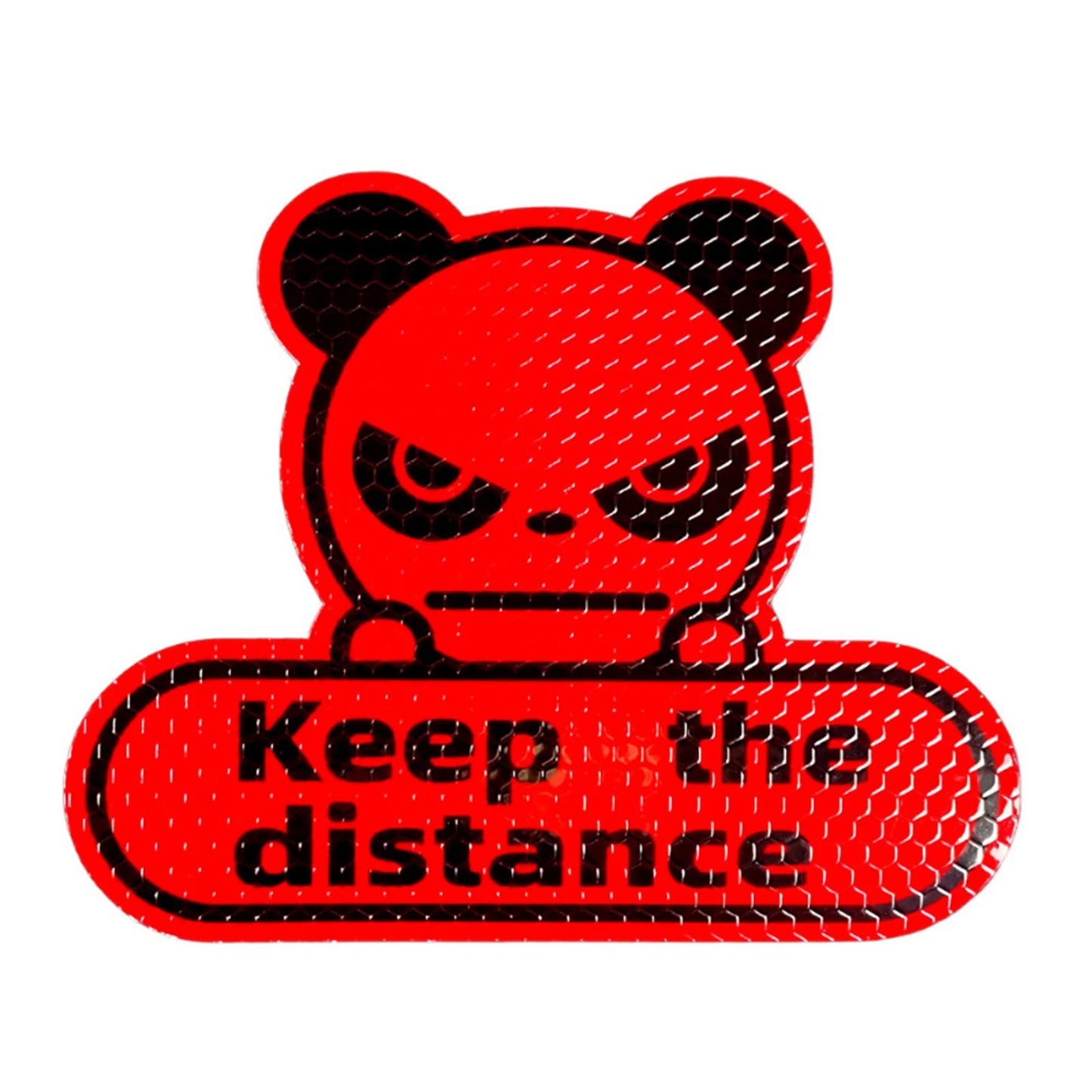 Reflective Car Decal – "Keep Distance" Safety Sticker