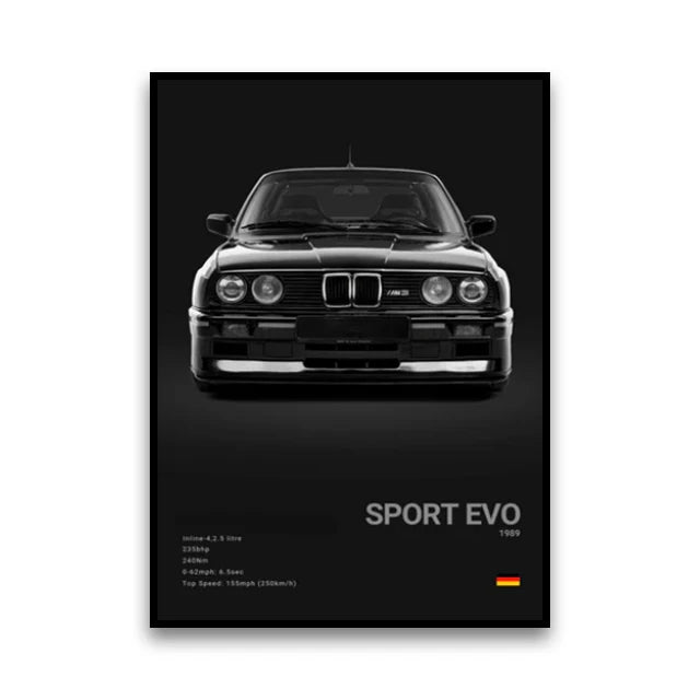 Famous Cars G80 M3C Canvas Poster – Modern Wall Art for Car Enthusiasts