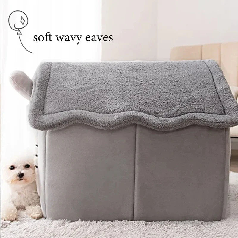 Cartoon Folding Pet House & Mattress