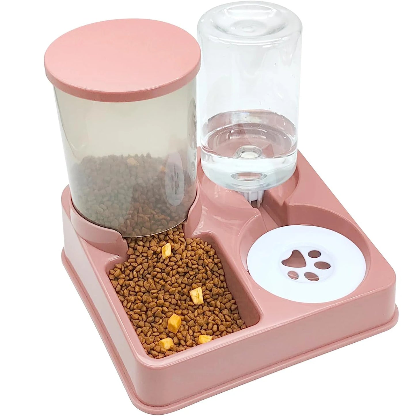 2-in-1 Tilted Gravity Cat Feeder & Water Dispenser