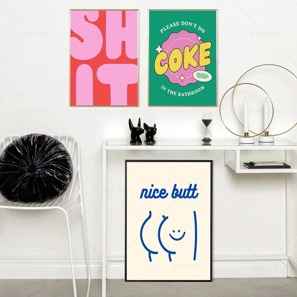 Funny Toilet Canvas Wall Art