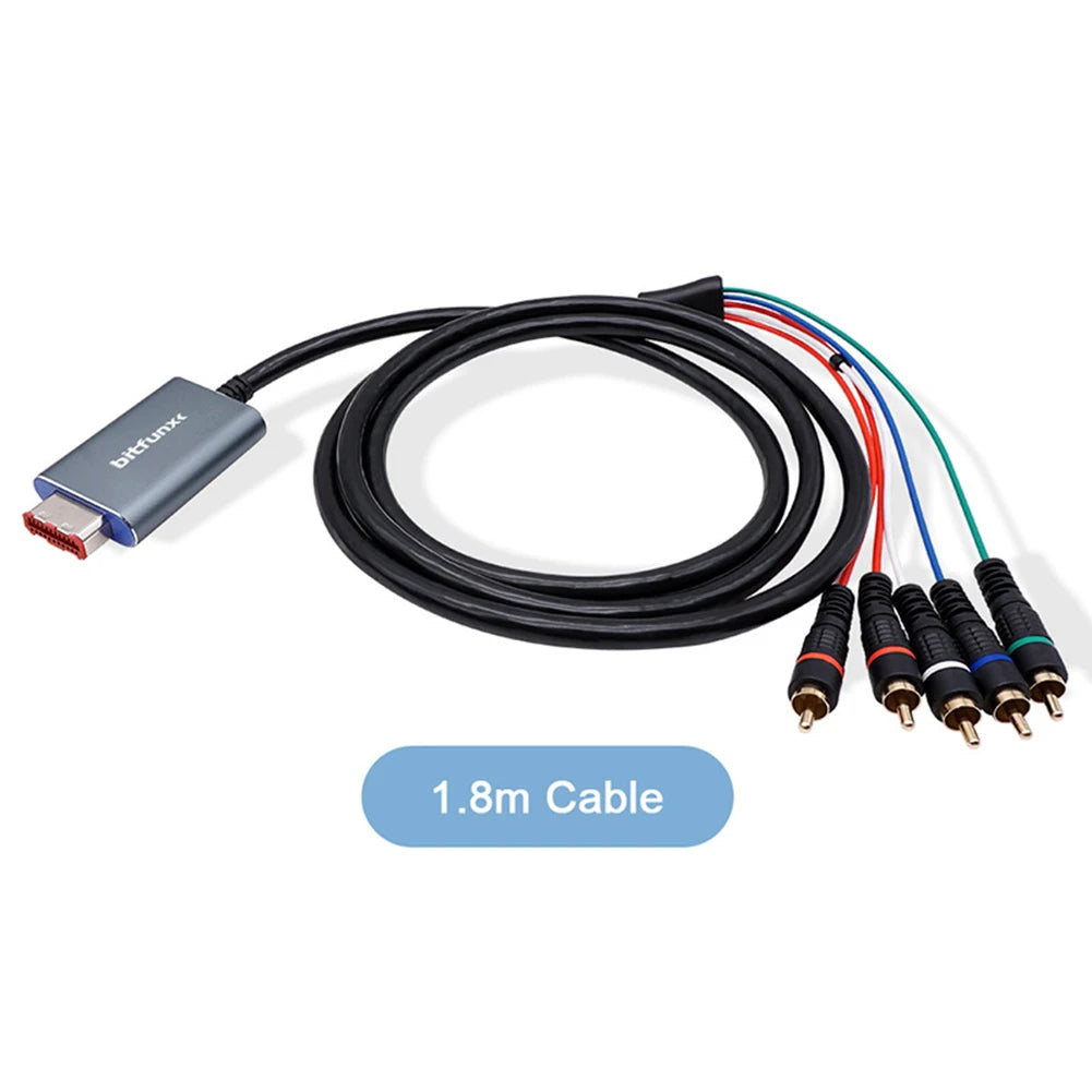 Bitfunx Nintendo Gamecube Component Converter 5RCA YPbPr Cable