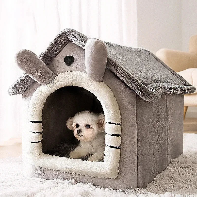 Cartoon Folding Pet House & Mattress