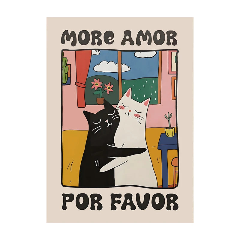 Retro Kitchen Cat Chef Canvas Poster – Wall Art for Home & Kitchen