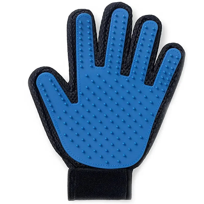 Silicone Pet Grooming Gloves (Left & Right Hand, Red/Green/Blue)