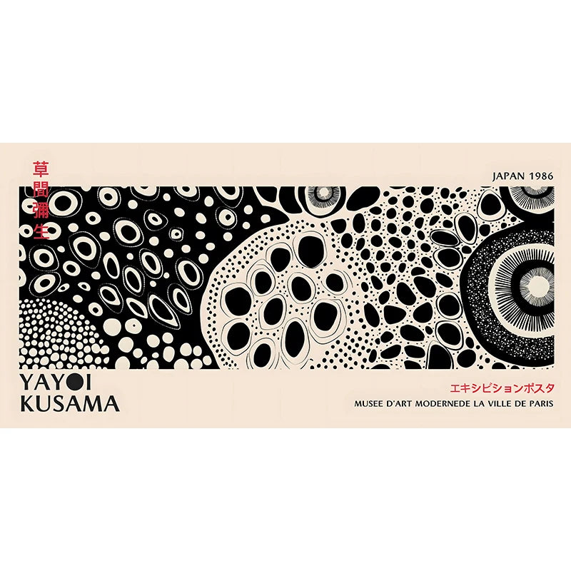 Yayoi Kusama Flower Exhibition Poster – Japanese Canvas Wall Art