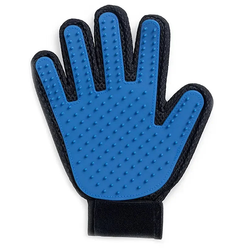 Silicone Pet Grooming Gloves (Left & Right Hand, Red/Green/Blue)