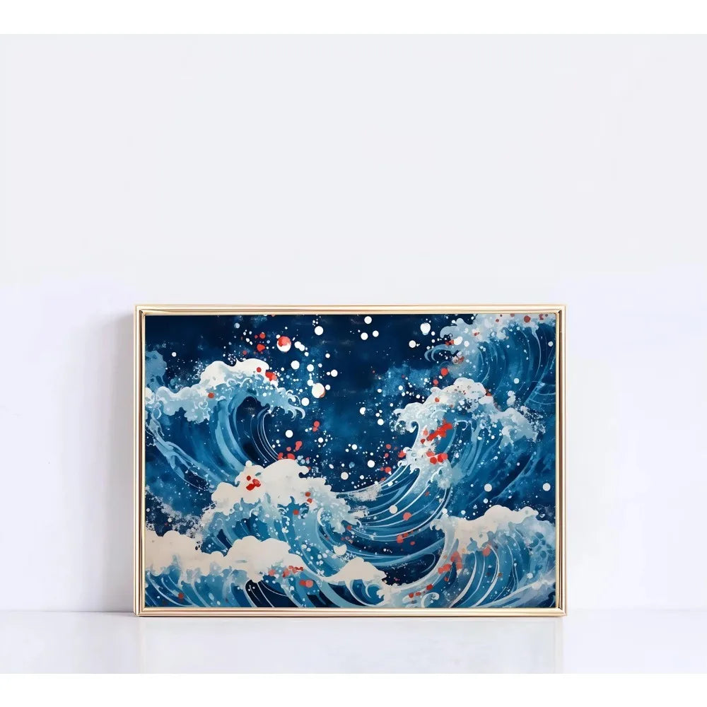 Japanese Nature Landscape Poster – Abstract Colorful Canvas Wall Art