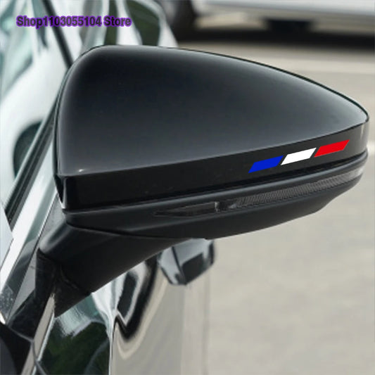 Tri Colors Rearview Mirror Stickers for Renault Megane RS / Clio / ZOE (4 Units)