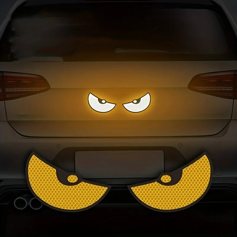 Reflective Devil Eye Car Stickers – Enhance Visibility (2 Units)