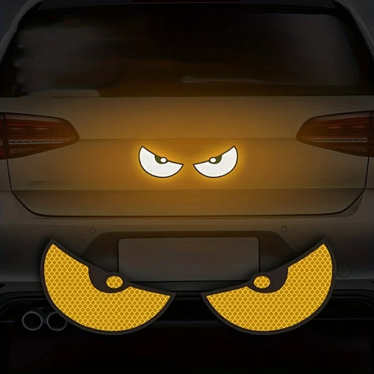 Reflective Devil Eye Car Stickers – Enhance Visibility (2 Units)