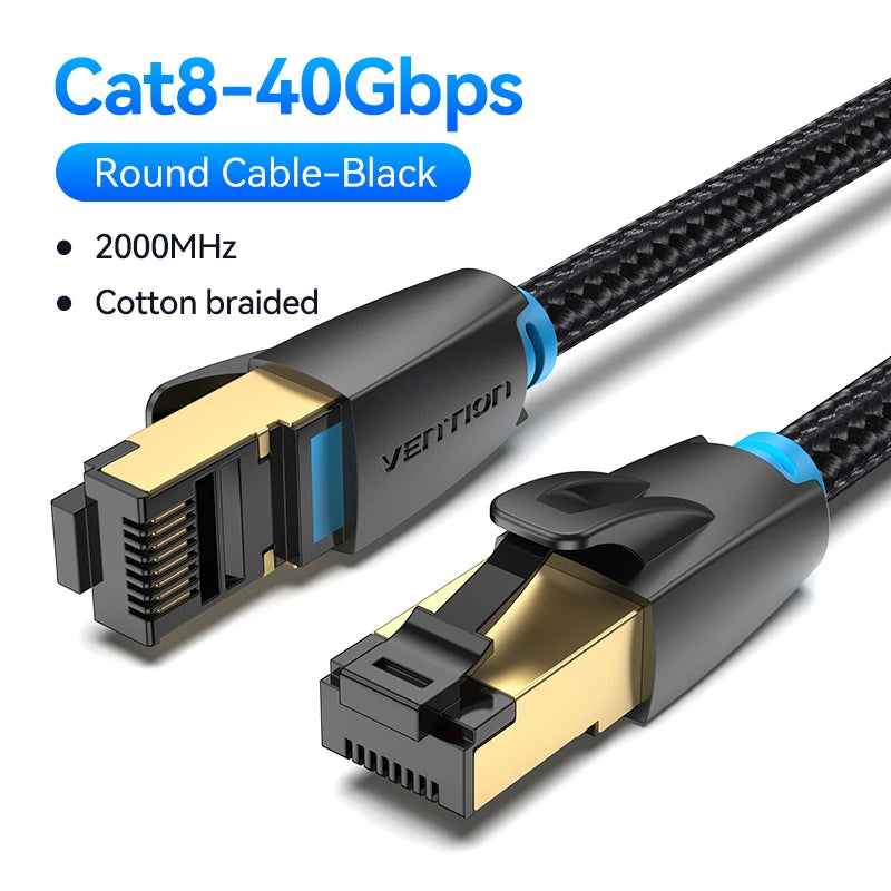 Premium RJ45 CAT8 Ethernet Cable 40Gbps
