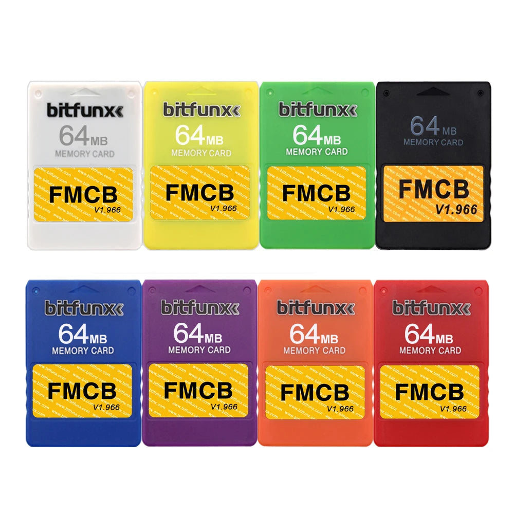 Bitfunx Free McBoot V1.966 PS2 FMCB 8MB/16MB/32MB/64MB Memory Card for Playstation 2