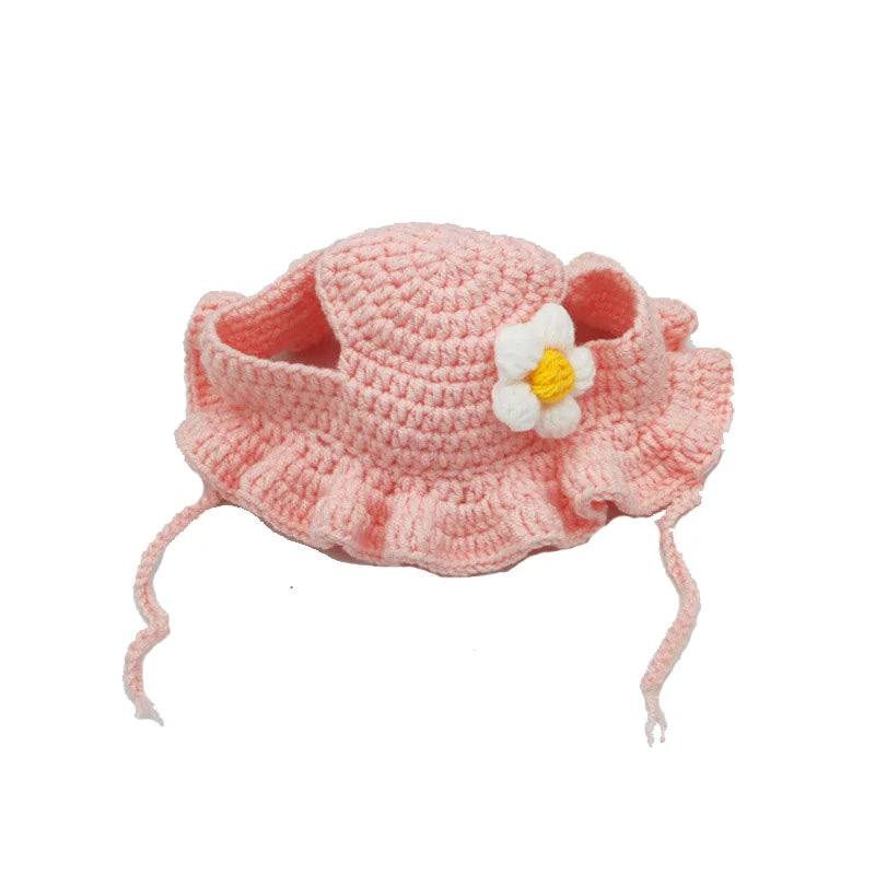 Knitted Pet Hat for Cats & Small Dogs