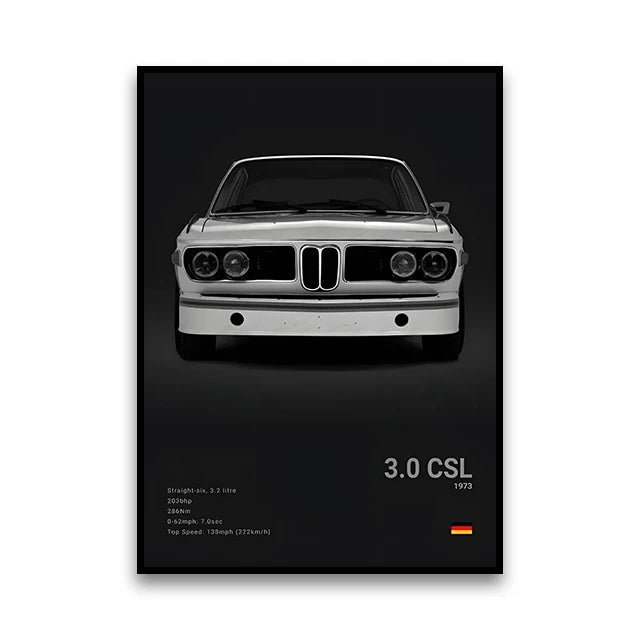 Famous Cars G80 M3C Canvas Poster – Modern Wall Art for Car Enthusiasts