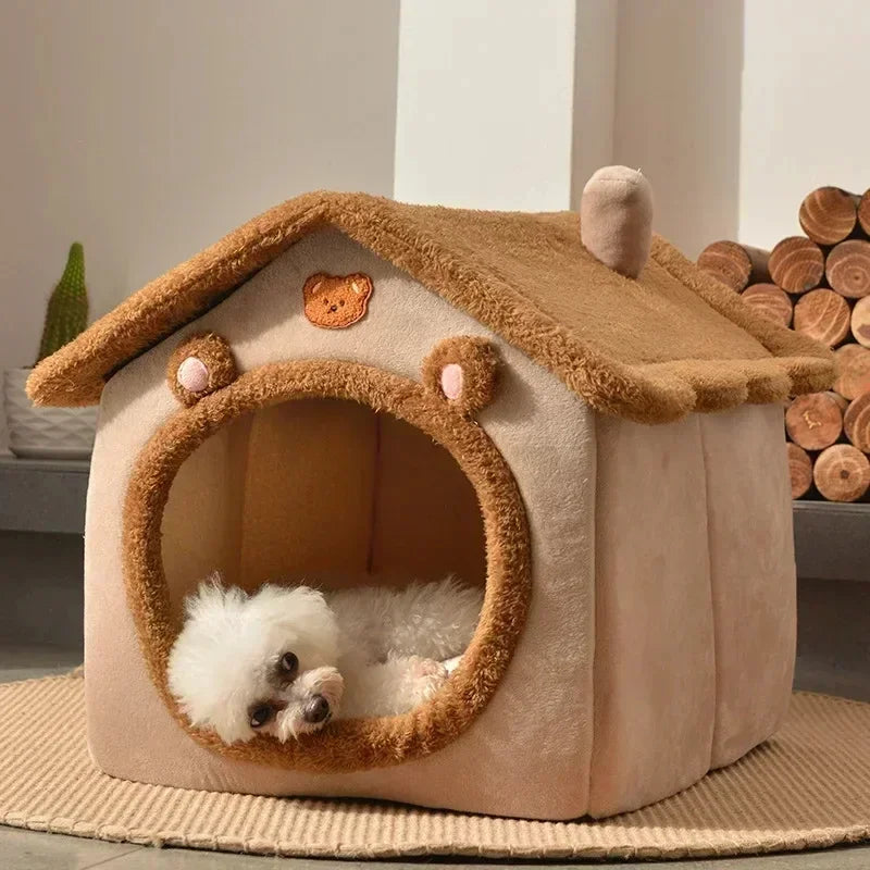 Cartoon Folding Pet House & Mattress