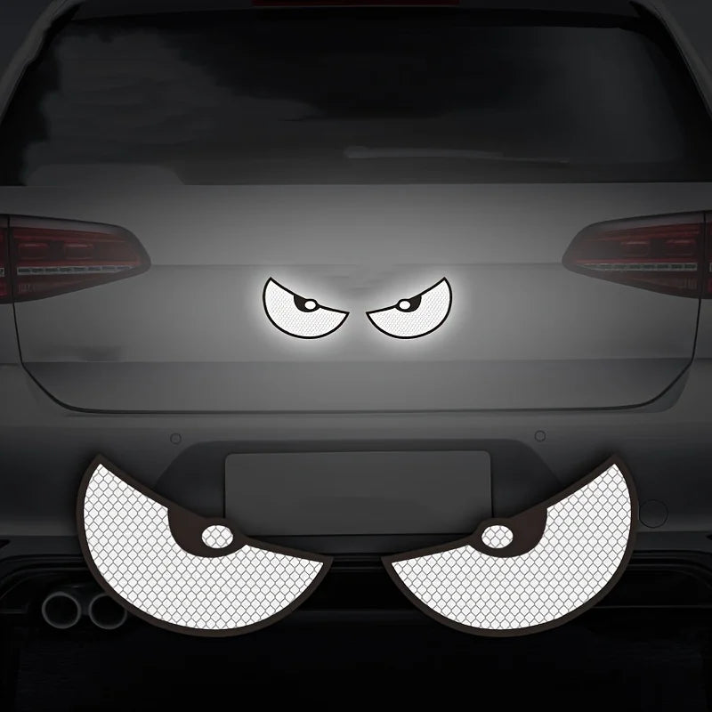 Reflective Devil Eye Car Stickers – Enhance Visibility (2 Units)