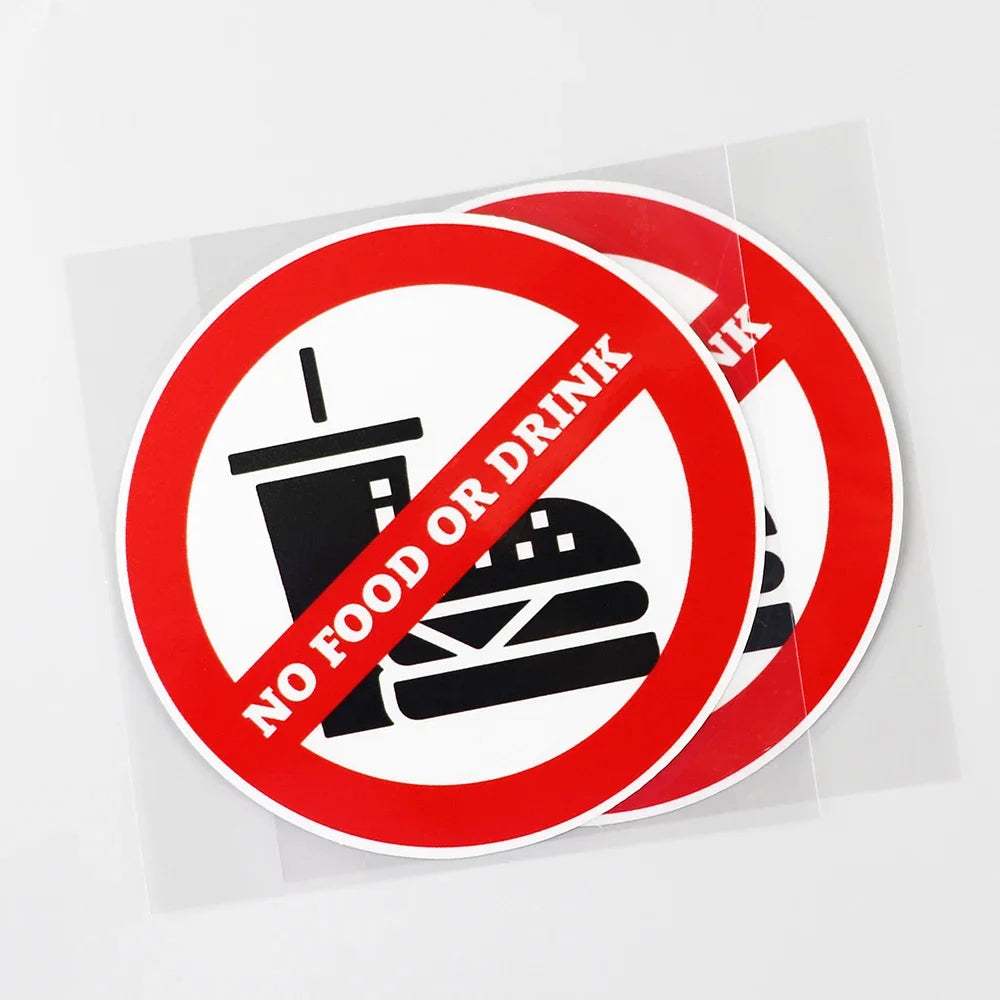 No Food or Drink - Car Sticker