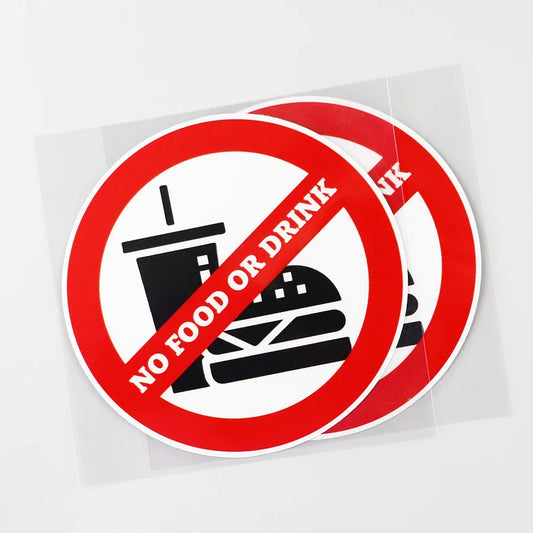 No Food or Drink - Car Sticker