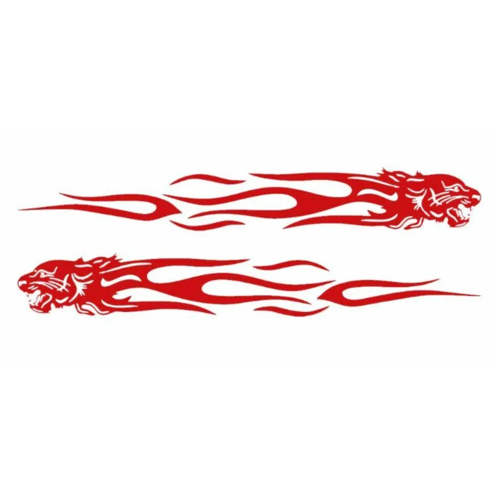 Tiger Flame Totem Reflective Stickers (2 Units)