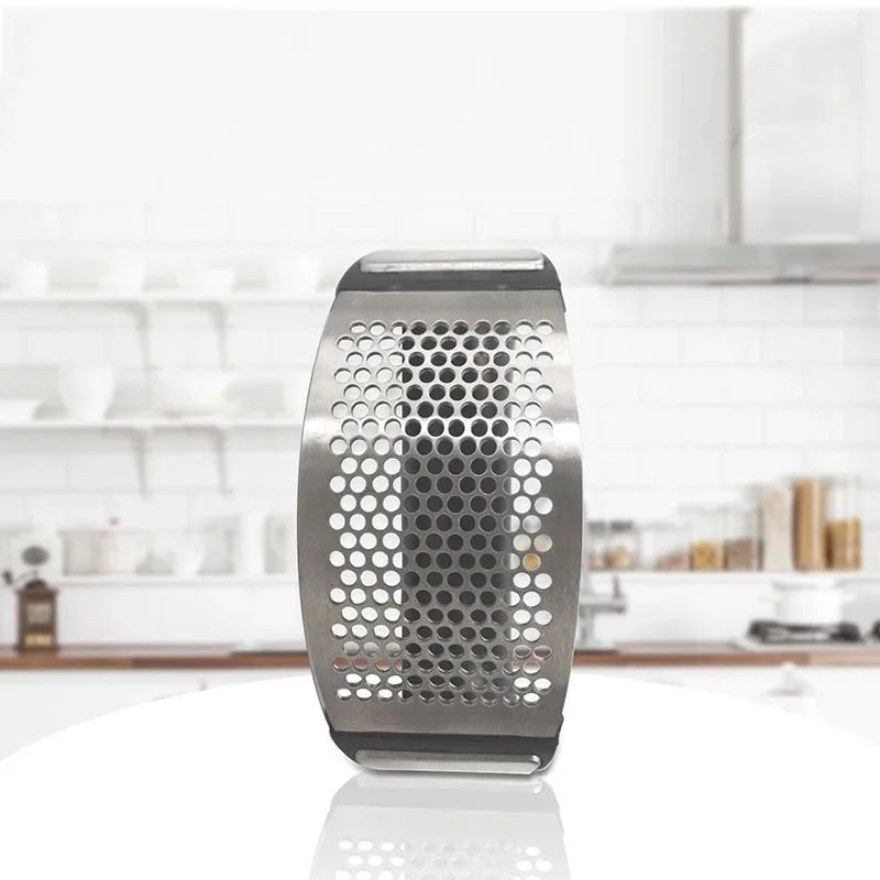 Stainless Steel Garlic Press – Manual Garlic Mincer and Chopper