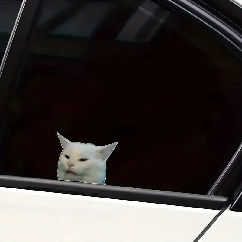 Smudge The Cat Meme Motorcycle Sticker