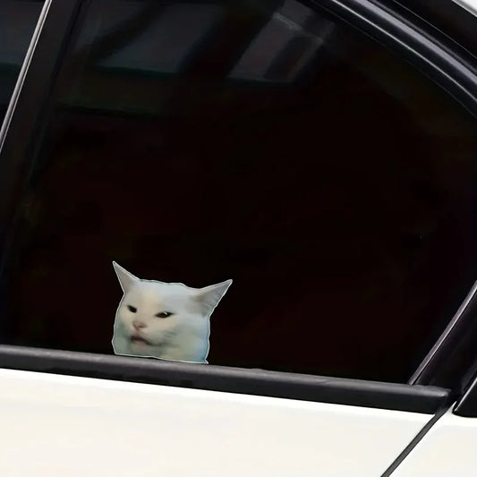 Smudge The Cat Meme Motorcycle Sticker
