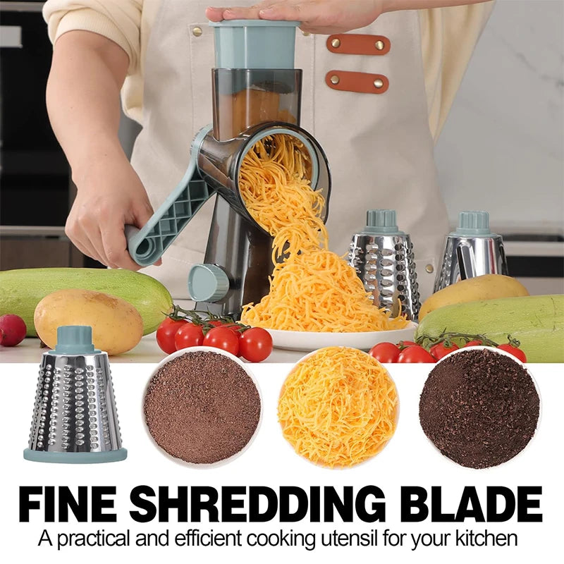 3-in-1 Rotary Cheese Grater