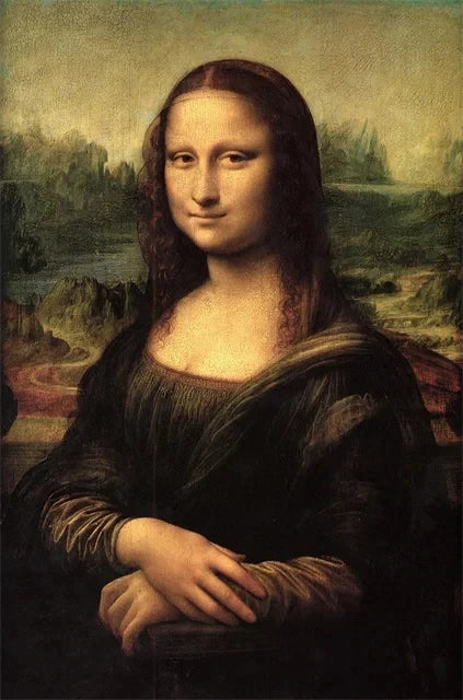 Funny Mona Lisa with Cat Canvas Poster