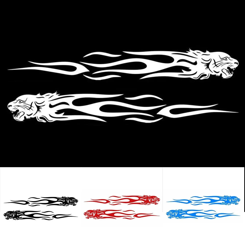 Tiger Flame Totem Reflective Stickers (2 Units)