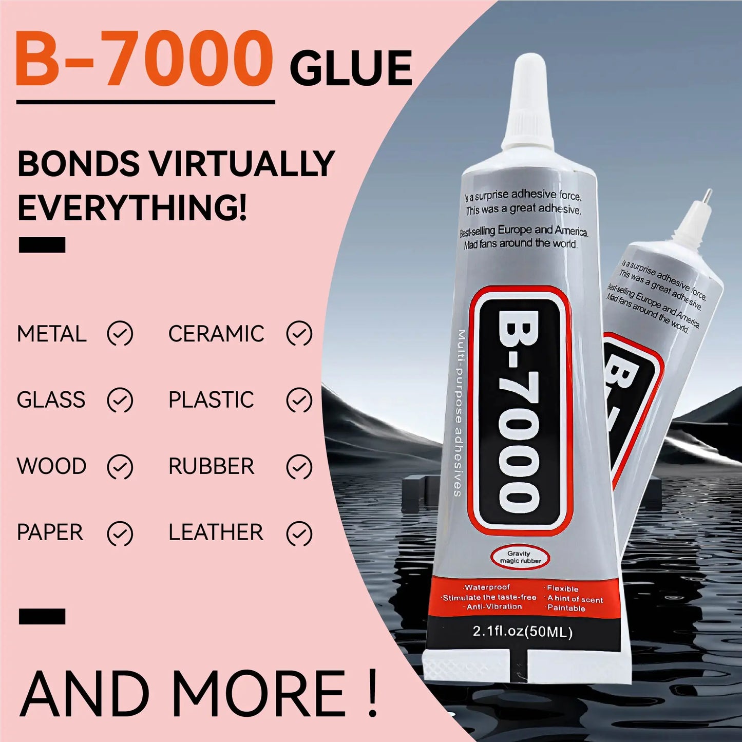 B-7000 Clear Contact Adhesive – Universal Repair Glue (15ML / 25ML / 50ML / 110ML)