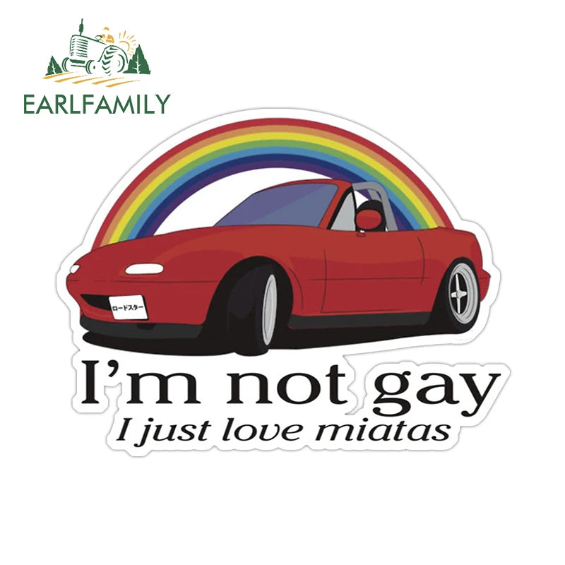 Here I Go Again in My Gay Little Car & Othes - Decal Car Sticker