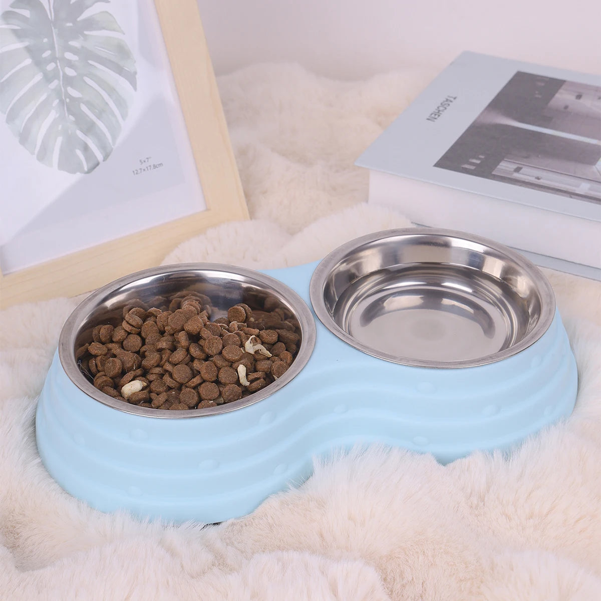 Double Stainless Steel Pet Bowl