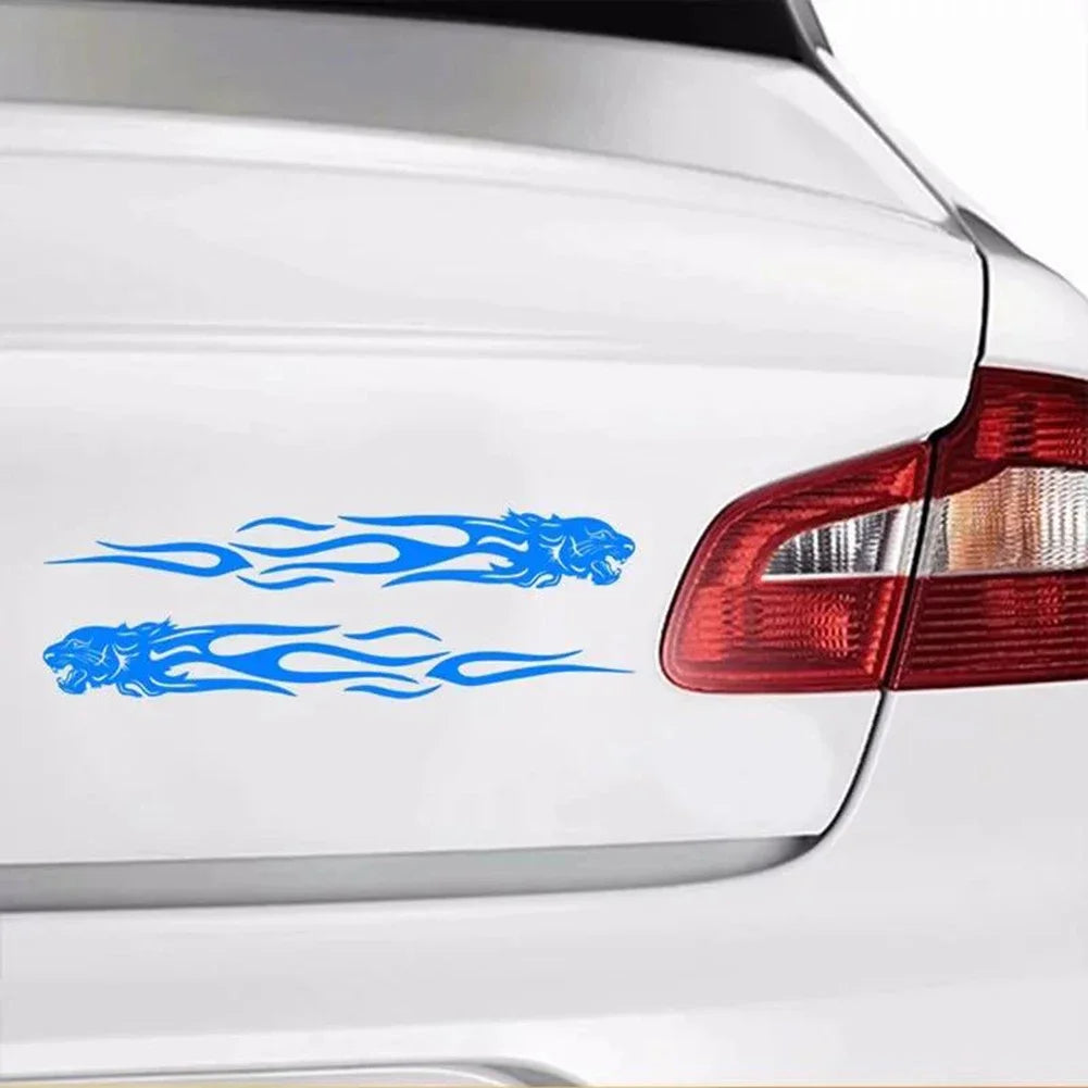 Tiger Flame Totem Reflective Stickers (2 Units)