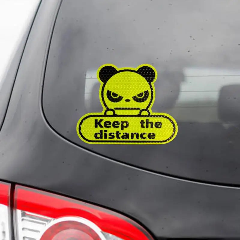 Reflective Car Decal – "Keep Distance" Safety Sticker